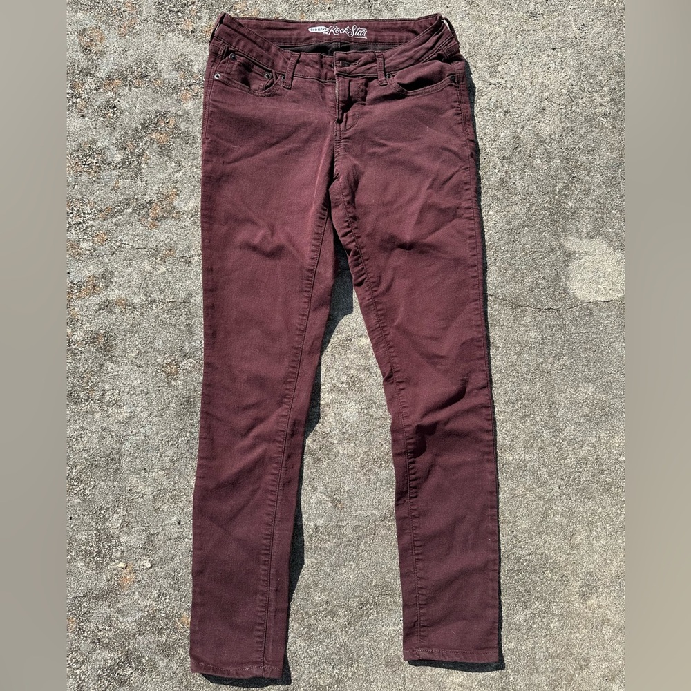 Old Navy Rockstar Burgundy Skinny Jeans